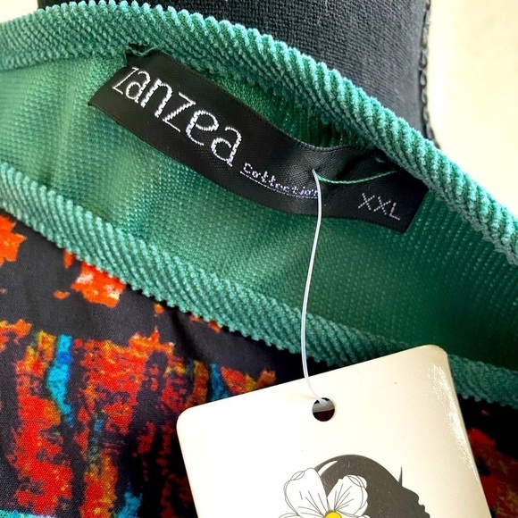 Zanzea Mixed Media Corduroy Top Ethnic Print Buttoned Women’s XXL Green Spl… - Picture 2 of 14